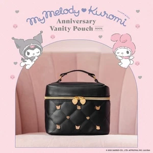 My Melody & Kuromi Vanity Pouch Book BLACK Makeup Zip SANRIO Japan 2025 New - Picture 1 of 6