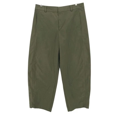 Pantalones de barril Jersey UNIQLO verde oliva tiro alto calce relajado unisex talla XL nuevos sin etiquetas Foto 1 de 4