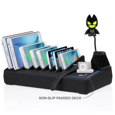 10-port Usb Charging Station With Ambient Light Deck - 90 W Output Power - 120 V - Image 1 of 4