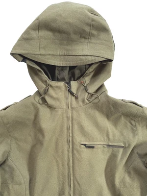 Chaqueta Merrell para mujer M verde con capucha al aire libre senderismo chaqueta bolsillos con cremallera resistente Foto 1 de 4