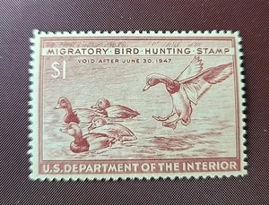 United States #RW13 $1 1946 Federal Duck Stamp - Picture 1 of 2