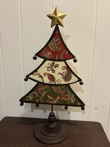 Vintage Wooden Christmas Tree with bells On Stand W/ 19” - Picture 1 of 8