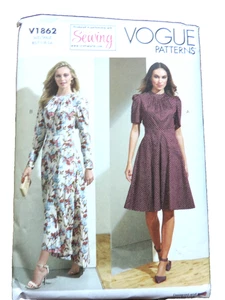 Vogue Very Easy Schnittmuster V1862 Semi-Fitted Kleid geraffter Ausschnitt 8-24 - Bild 1 von 2