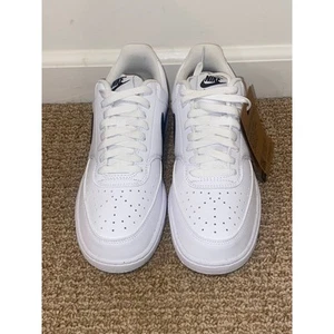 Nike COURT VISION LOW NN Men's Sz 8.5 White Black Athletic Shoes - Imagen 1 de 7