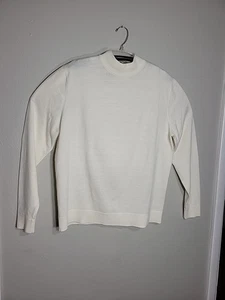 Murano Modern Performance Mens Large Turtleneck sweater cream 100% Acrylic - Picture 1 of 7