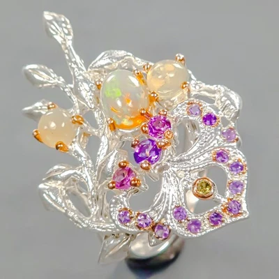 Fine Art Natural Opal Ring 925 Sterling Silver Size 7 /R427458 - Image 1 of 4
