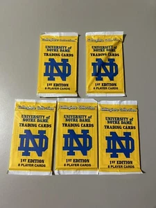1990 Notre Dame Collegiate Collection 1st Edition (1) 8-Card Sealed Lot 5 Packs - Picture 1 of 1