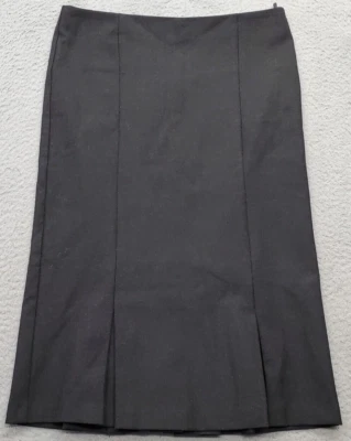 Falda lápiz United Colors of Benetton para mujer 40 negra plisada elástica cremallera trasera Foto 1 de 4