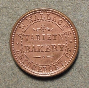 Bridgeport CT 35B-1a, Variety Bakery, R-1, copper, 19mm, uncirculated detail but - Picture 1 of 2