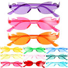12 Pairs Flame Shape Rimless Sunglasses - Novelty Party Eyewear