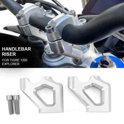 CNC Handlebar Riser Drag Handle Bar Clamp Adapter For Triumph Tiger 1200 2012-22 - Image 1 of 4