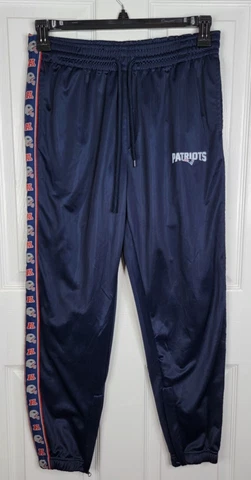 Mens New England Patriots Track Warm-Up Pants NFL Size Medium (28-30Wx26L) Cover