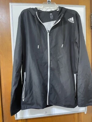 Ветровка ADIDAS, черная, XL, 100% полиэстер - Изображение 1 из 3