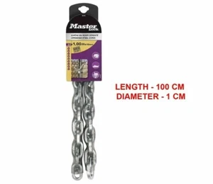 Master Lock MLK8019D 8019D Hardened Steel Bike Chain 1m x 10mm | High Security - Picture 1 of 13