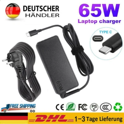 65W USB-C Ladegerät Laptop Ladekabel für Lenovo ThinkPad T14 T16 T480 T580s T490 - Bild 1 von 4