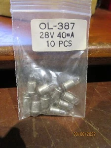 AIRCRAFT MINIATURE LAMPS X 100 , OL-387 ,28V 40 m A , NEW OLD STOCK - Picture 1 of 2