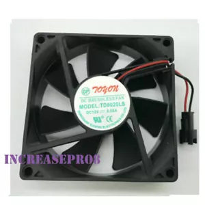 1 PC TOYON TD8020LS DC 12V 0.08A 8020 8CM 2 Pin 80*80*20MM Cooling Fan - Picture 1 of 4