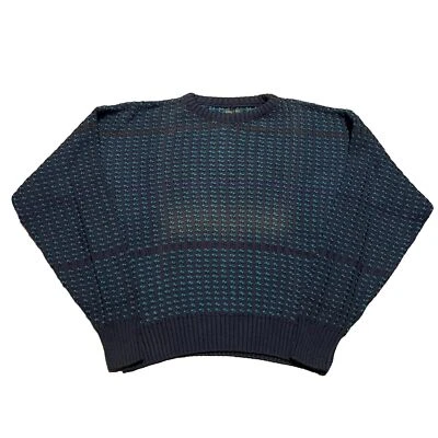 Vintage Alexander Julian Sweater Mens M 80s Chunky Knit Pullover - Image 1 of 4