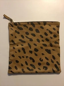 Clare V. Tan Leopard Hair Calf With Leather Pull Clutch 11x11 - Picture 1 of 9