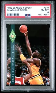 1992 Classic Four Sport #318 Shaquille O'Neal Rookie PSA 8 RC LSU Tigers - Picture 1 of 2