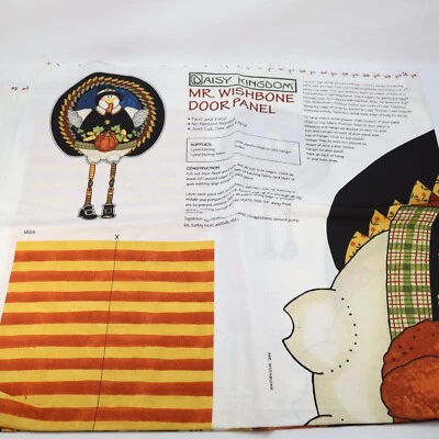 Panel de tela de algodón Daisy Kingdom Mr. Wishbone panel de puerta 45" x 35" pavo Foto 1 de 3