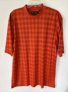 Camisa de golf Oxford para hombre súper seca Coolmax naranja diamantes Country Club Redstone - Imagen 1 de 10