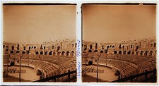 Anfiteatro Di Nimes Stereo Amateur Targa Di Vetro Pos. 1935 Vintage