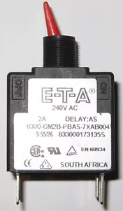 ETA 8330 Interruttore Doppio Polo Time Delay - 2 Ampere - 240 VAC - 8330-GM2B - Foto 1 di 12