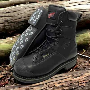 Red Wing Mens GoreTex Steel Toe Spiked Calk Logger Boots Size 7 D Work New Rare - Picture 1 of 16