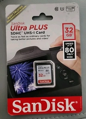 SanDisk Ultra Plus SDXC UHS-I 64 GB Class 10 Memory Card SDSDUSC-064G-A - NEW - Image 1 of 3