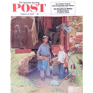 Saturday Evening Post Magazine AUG 21 1954 Norman Rockwell This is Our Field - Bild 1 von 12