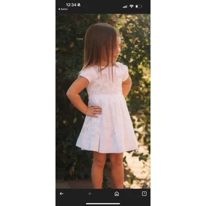 Mayoral White Floral Dress Party Special Occasion Girl Size 6 - Picture 1 of 11
