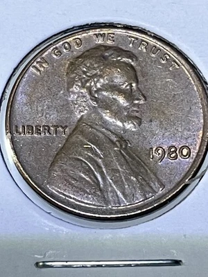 Brilliant Double Die Obverse/Reverse 1980 Lincoln Cent Mint Error - Image 1 of 4