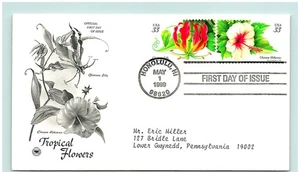 S05-3393, TROPICAL FLOWERS, ARTCRAFT FIRST DAY COVER (FDC) - Picture 1 of 2