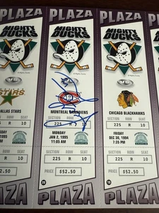 1994-95 Anaheim Mighty Ducks Season Ticket Booklet NHL Hockey Ticket Stubs Auto - Picture 1 of 13