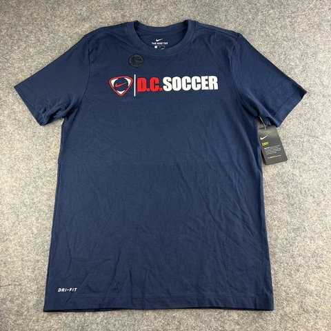 Nike Men’s MLS D.C. United T- Shirt Size Medium Navy Blue Soccer Tee Dri-Fit Cover