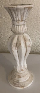 Candelabro Pilar Blanco 11” Granja Boho Cottagecore Riser - Imagen 1 de 4