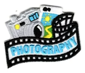 FOTOGRAFIA Iron On Patch fotocamera professionale hobby - Foto 1 di 1