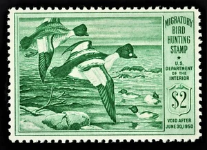 #RW16 1949 US Federal Duck Stamp 2 Migratory Bird Hunting MLH OG CENTERED #91 - Picture 1 of 2
