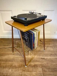 Original Vintage Mid Century 60s Record Player Stand, Vinyl Record Storage Rack. - Picture 1 of 13