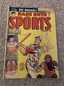 Vintage 1950 Babe Ruth Sport Comics #9 Goldenes Zeitalter Comicbuch Kunststück. Stan Musial - Bild 1 von 12