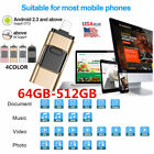 OTG 512GB Flash Drive USB Memory Stick U Disk 3 in 1 for Android IOS iPhone PC