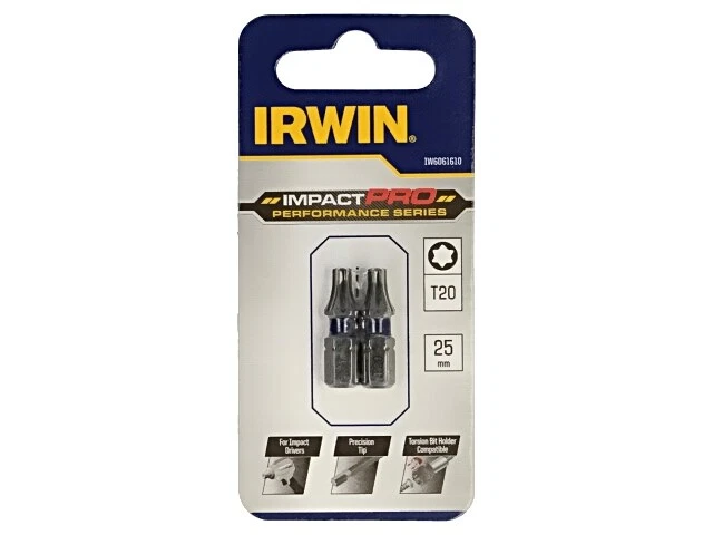2x IW6061610 bit Torx® TX20 mounting: 1/4" (C6.3 mm) 2pcs IMPACT PRO IRWIN - Image 1 of 1