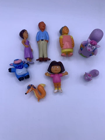Dora the Explorer Figures Lot of 8 Cake Toppers Toys PVC Swiper Boots Diego Tico Cover