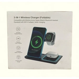 3-In-1 Foldable Wireless Charger NEW For Apple Products NEW - Picture 1 of 2