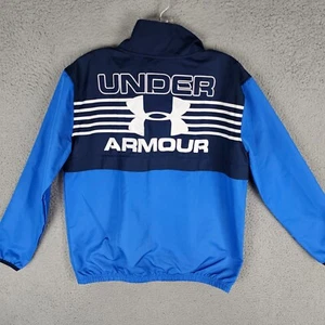 Under armour Train To Game Jacket Youth Large Blue Mock Neck Quarter Zip 1299364 - Picture 1 of 10