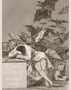 Print or Canvas - The Sleep of Reason Produces Monsters by Francisco Goya - Picture 1 of 1