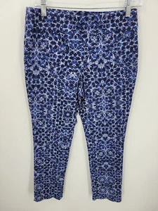 Lysse Leggings Damen mittelblau Batik Geo Print Pull On Artsy Boho Athleisure - Bild 1 von 8