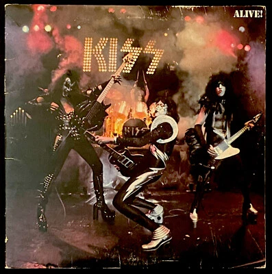 KISS ALIVE - 2xLP 1975 1st Press NBLP 7020-798 - VG+/EX       Blue Bogart Labels - Image 1 of 4