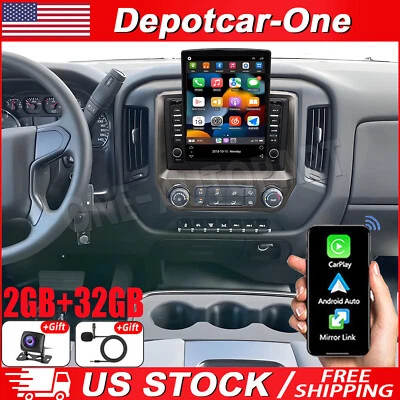 Car Stereo Radio For Chevy Silverado GMC Sierra 2014-2018 Android 14 GPS Carplay - Image 1 of 4